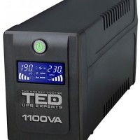 UPS TED Electric 1100VA / 600W cu 4 iesiri schuko si display LCD TED-1100